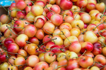 Cherries on sale in healthy concept