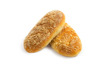  Sweet buns on white background