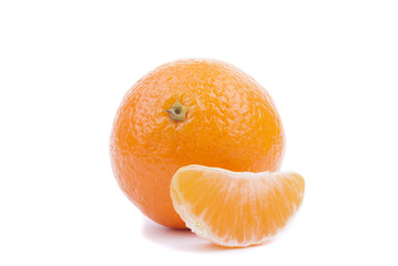Tangerine isolated on white background.
