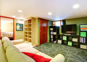 Green entertainment room