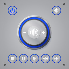 Media player button. Vector Illustration