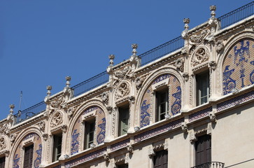 Fototapeta na wymiar Facade of Gran Hotel in Palma de Mallorca, Spain