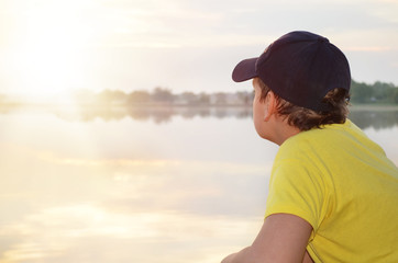 boy and the sunset
