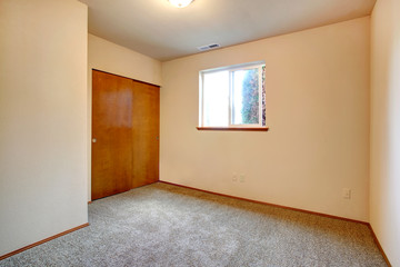 Simple empty room with closet