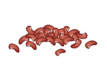 A Stack of Kidney Bean on White Background