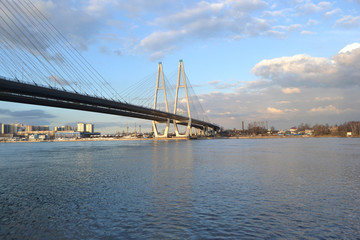 Cable-Stayed Bridge in St.Petersburg