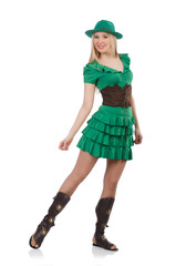 Woman in saint patrick concept