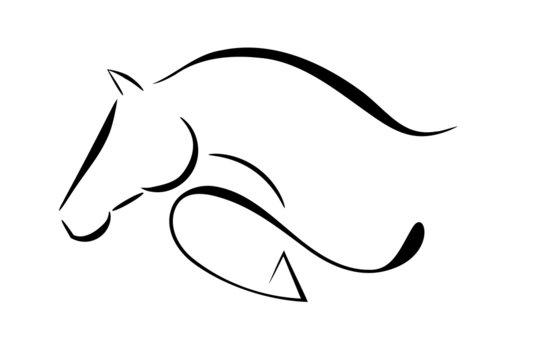Horse logo jumping