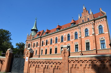 Obraz premium Architecture en briques de Cracovie, Pologne