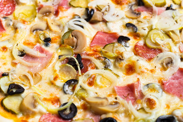 Closeup picture of pizza