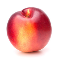Nectarine fruit isolated on white background cutout