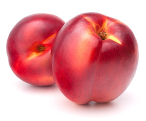 Nectarine fruit isolated on white background cutout