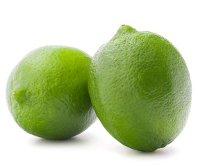 Citrus lime fruit isolated on white background cutout