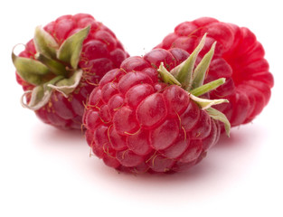 Sweet raspberry isolated on white background cutout