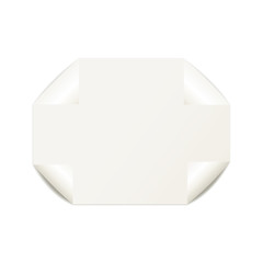 Sheet of paper on white background. Vector illustration.