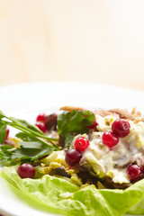 salad with meat