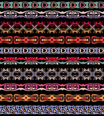 Set of seamless lase trims border pattern
