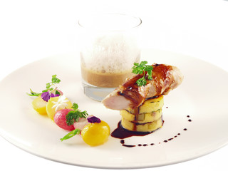 rabbit fillet with mushroom sherry sauce