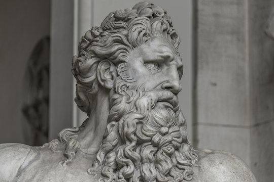 Fototapeta Statue of Neptune at Capitoline, Rome, Italy