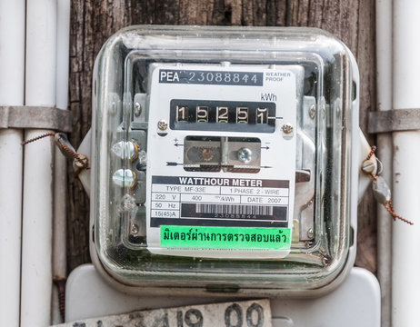 Electric meter front view
