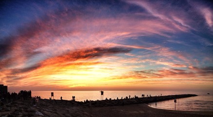 sunset beach panorama - 63979248
