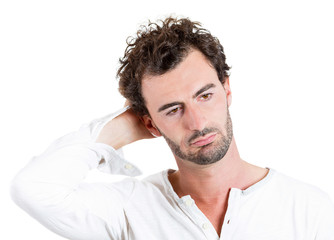 Fototapeta premium Depression. Upset, sad young man
