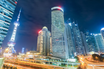 Obraz na płótnie Canvas beautiful night view in shanghai