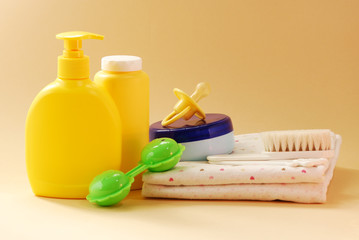 Baby soap, talcum powder, cream and other bathroom  accessories