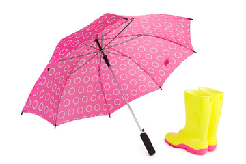 Boots and Umbrella