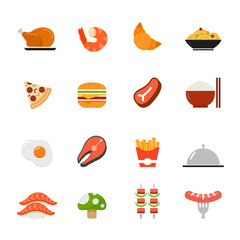 Food color icon set