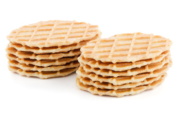 Pile of sweet waffles