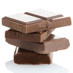 Closeup detail of chocolate parts