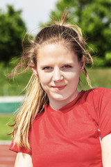 Young-female-track-and-field-athlete