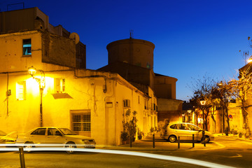 Fototapeta na wymiar Evening view of Sant Adria de Besos