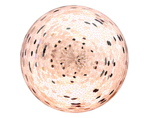 Abstract Mosaic shiny ball on white background