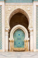 Detail der Moschee Hassan II in Casablanca, Marokko © danmir12