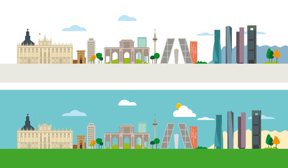 Fototapeta premium Madrid Skyline