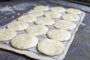 Detail of fresh traditionally baked bread.