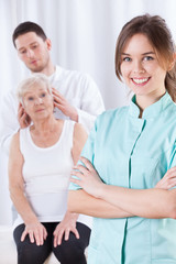 Obraz premium Regulacja szyi