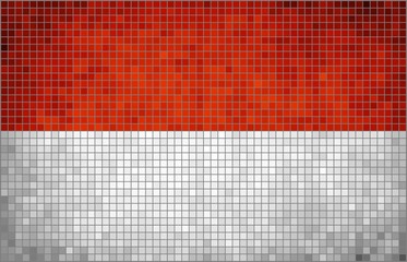 Abstract Mosaic Flag of Indonesia