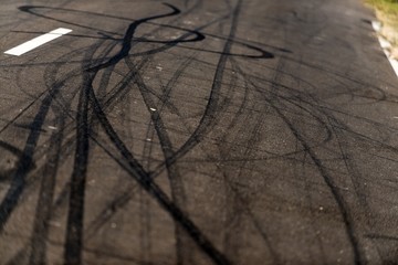 Background with tire marks