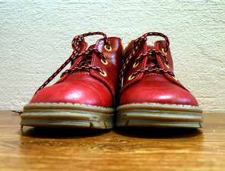Red baby shoes