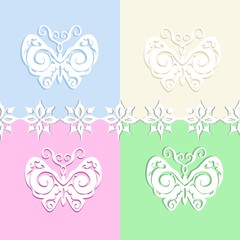 Set of Paper Butterflies