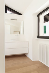 Fototapeta premium beautiful modern loft, view of bathroom