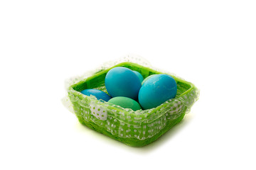 Easter eggs in the basket