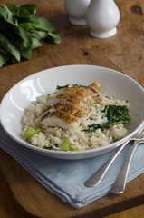 Chicken with risotto