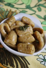 Homemade gnocchi with whole wheat flour