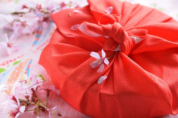 pack with cherry blossoms