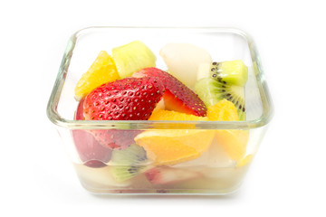 Fruti Salad in the glass plate