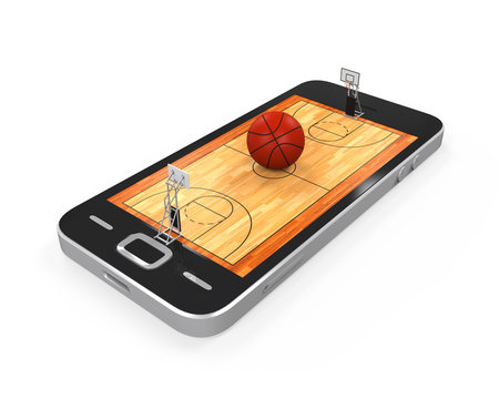 Basketball Court in Mobile Phone